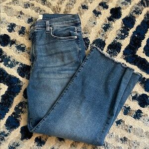 7 For All Mankind Blue Ankle Cropped Jeans